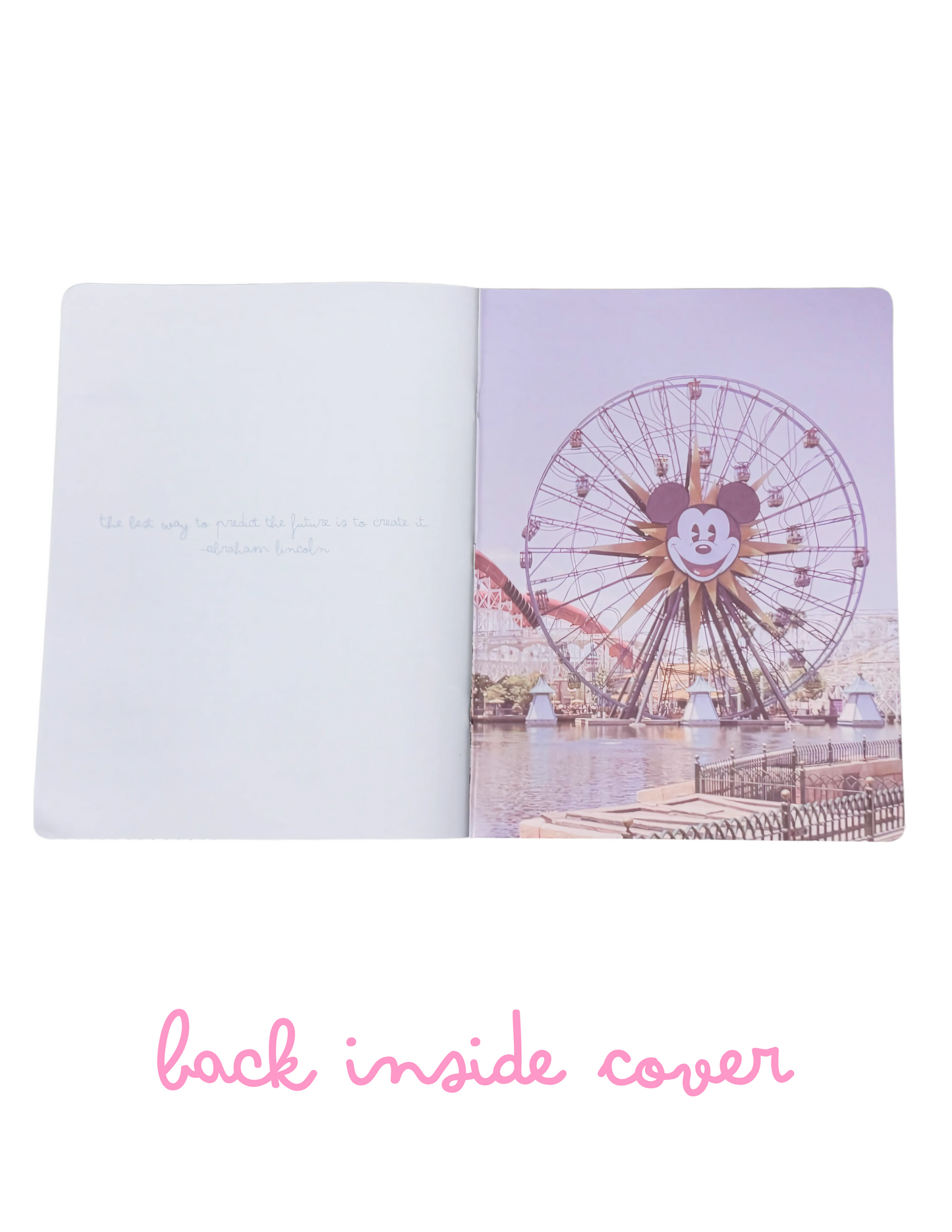 Pink Theme Park Planner with Rose Gold Foil
