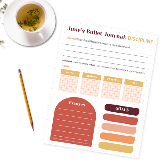 Junes Bullet Journal - Discipline (Digital Download)