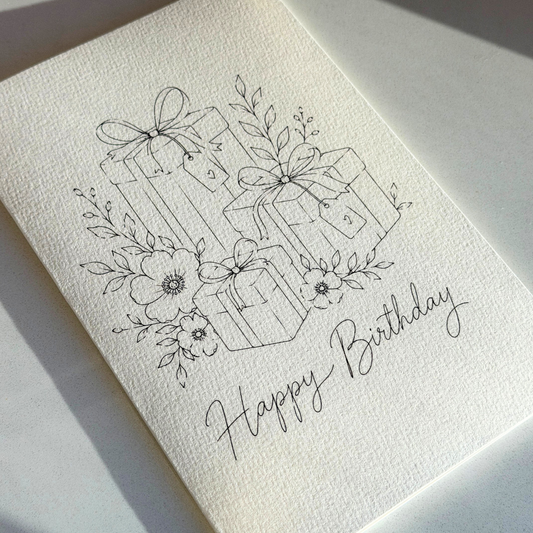 DIY Watercolor Card Digital Download - Happy Birthday 004