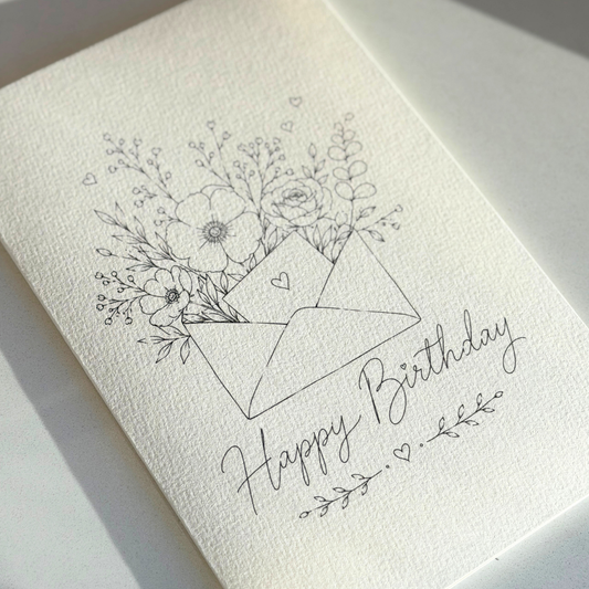 DIY Watercolor Card Digital Download - Happy Birthday 009